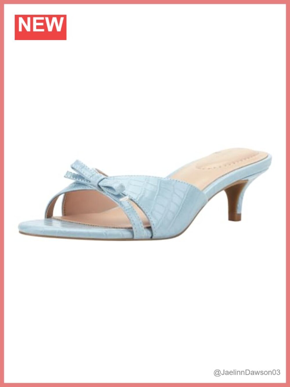 Faux Leather Bow Kitten Heel Slide Sandals Open Toe Slip On Womens Dress Shoes